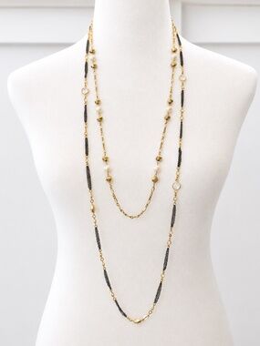 Layered Pearl & Mixed Metal Necklace Set